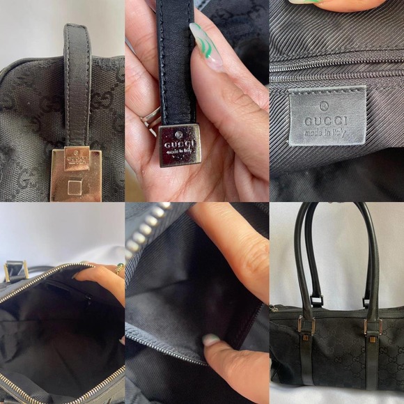 Authentic Black Gucci Monogram Boston Bag - Picture 4 of 4